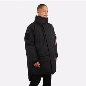 NWT Men’s Alpha Industries black parka puffer coat